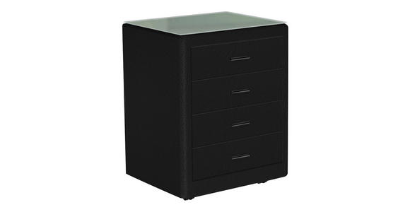 NACHTSCHRANK 50/64/41,5 cm  - Schwarz, KONVENTIONELL, Leder/Kunststoff (50/64/41,5cm) - Esposa