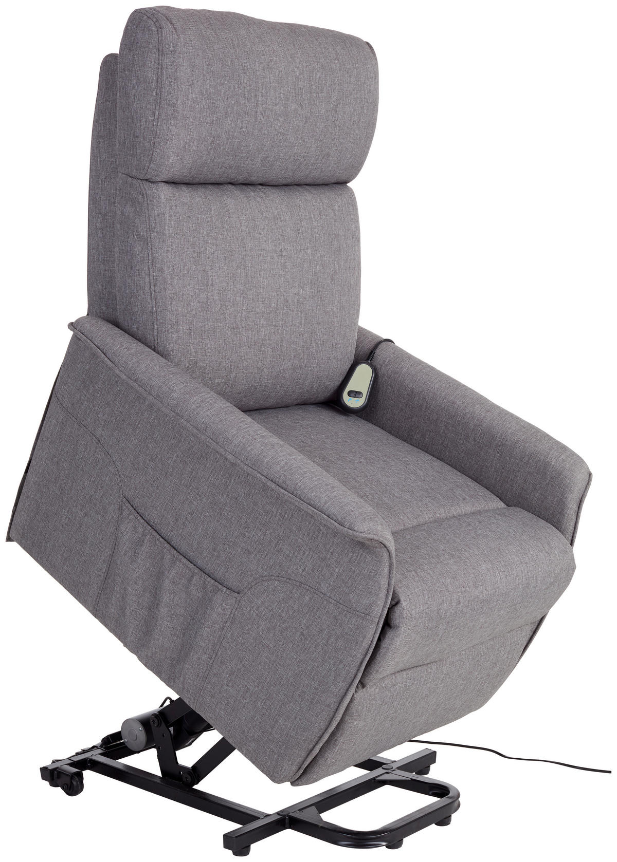 TV FOTELJA metal, tekstil  siva   - siva, Konvencionalno, metal/tekstil (65/98-84.5/92-153cm) - Ti'me