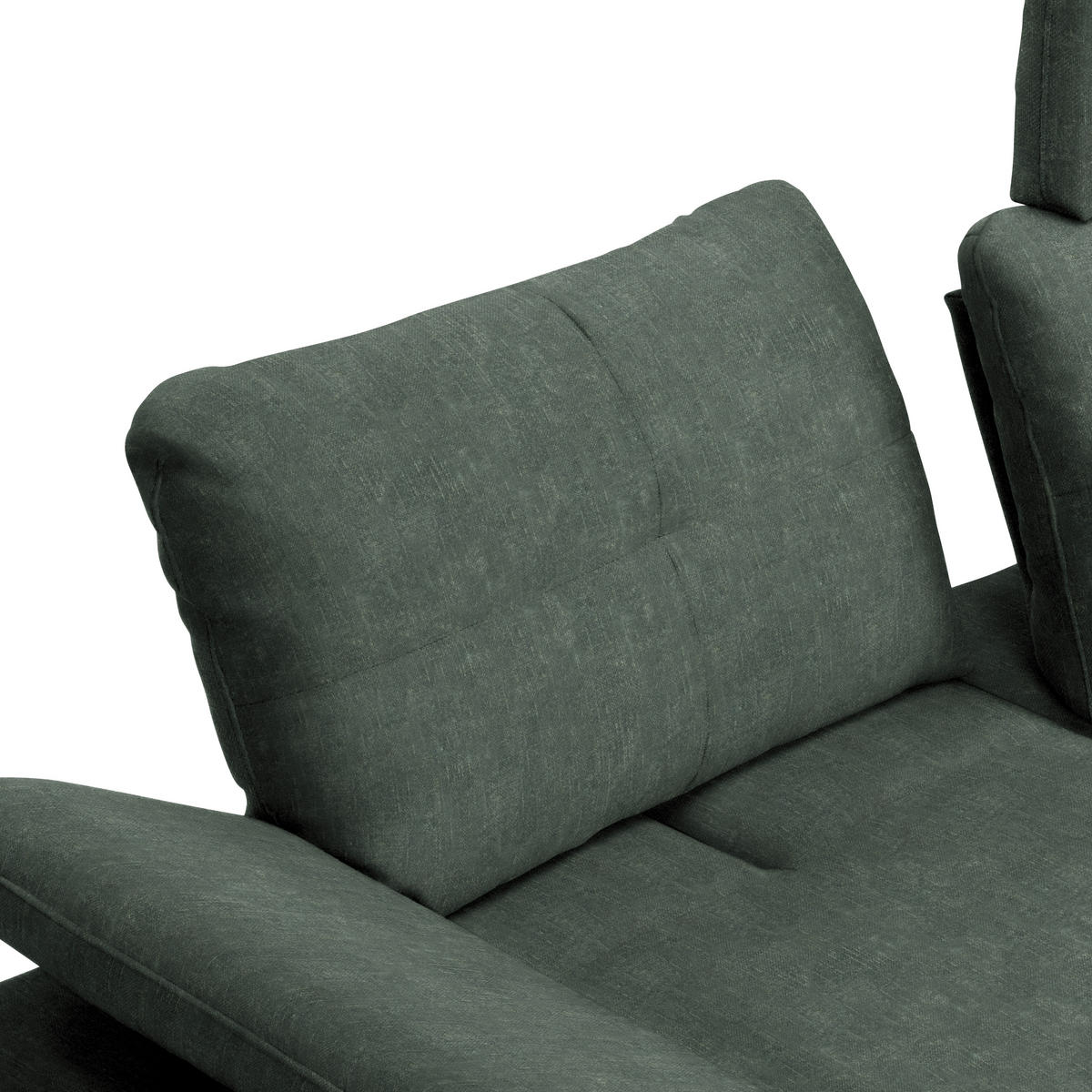 ECKSOFA in Velours Dunkelgrün  - Dunkelgrün/Schwarz, Design, Textil/Metall (301/179cm) - Chilliano