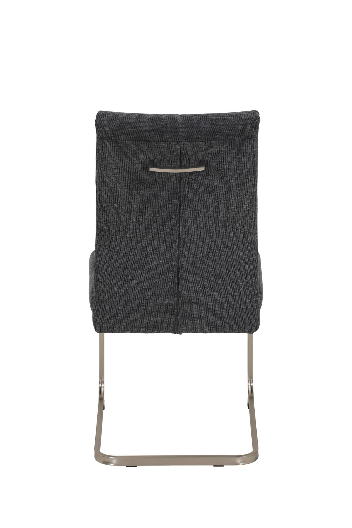 SCHWINGSTUHL-SET 2 Stück  in Stahl Flachgewebe  - Edelstahlfarben/Anthrazit, MODERN, Textil/Metall (50/99/66cm) - MID.YOU