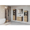 BADEZIMMER 5-teilig  in  - Kastanieneichefarben/Anthrazit, LIFESTYLE, Glas/Keramik (120,4/131,5/34,5cm) - P & B