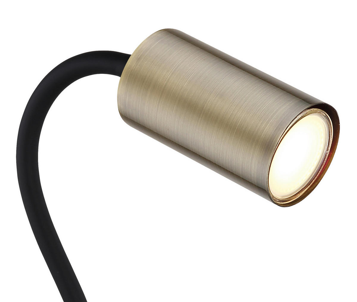 LAMPA SO ŠTIPCOM, GU10, 10/5,5/41,5 cm - čierna/mosadzná, Basics, kov/plast (10/5,5/41,5cm) - Globo
