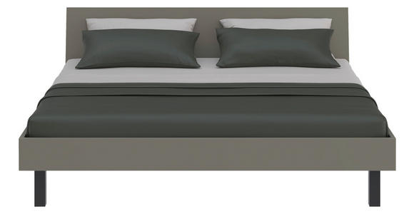 BETT 200/200 cm,  in Grau, Grün  - Schwarz/Grau, Design, Metall (200/200cm) - Xora