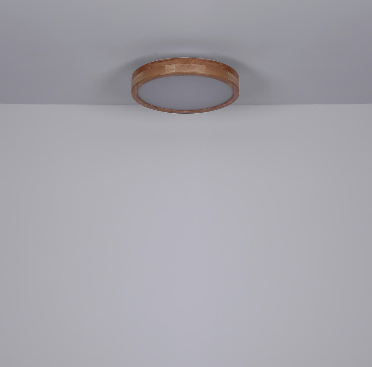 STROPNÉ LED SVIETIDLO, 40/10,5 cm  - hnedá/biela, Natur, kov/drevo (40/10,5cm)