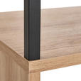 REGAL Schwarz, Eiche Artisan  - Schwarz/Eiche Artisan, Basics, Holzwerkstoff/Metall (70/161/30cm) - Xora