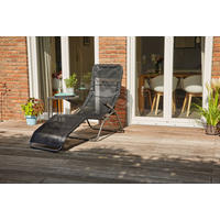 GARTENLIEGE 72,5/103,5/144 cm  - Anthrazit/Schwarz, MODERN, Textil/Metall (72,5/103,5/144cm) - Siena Garden