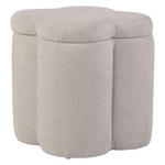 HOCKER in Textil Creme  - Creme, Design, Textil (43/46/43cm) - Xora