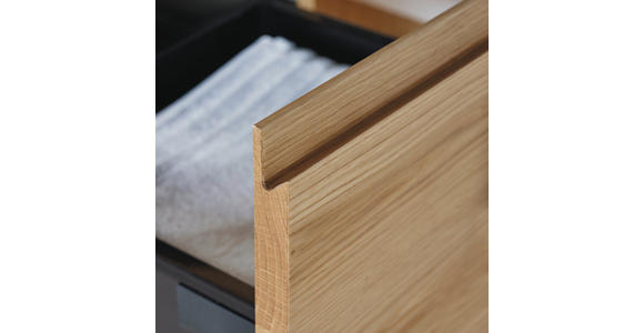 WASCHTISCHKOMBI 106 cm  - Eichefarben/Weiß Hochglanz, MODERN, Holz/Holzwerkstoff (106cm) - Novel