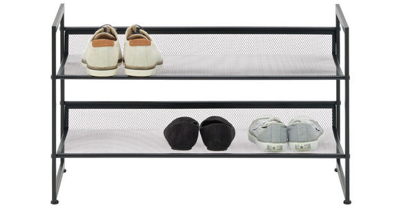 SCHUHREGAL 72/40/30 cm  - Schwarz, Basics, Metall (72/40/30cm) - Xora
