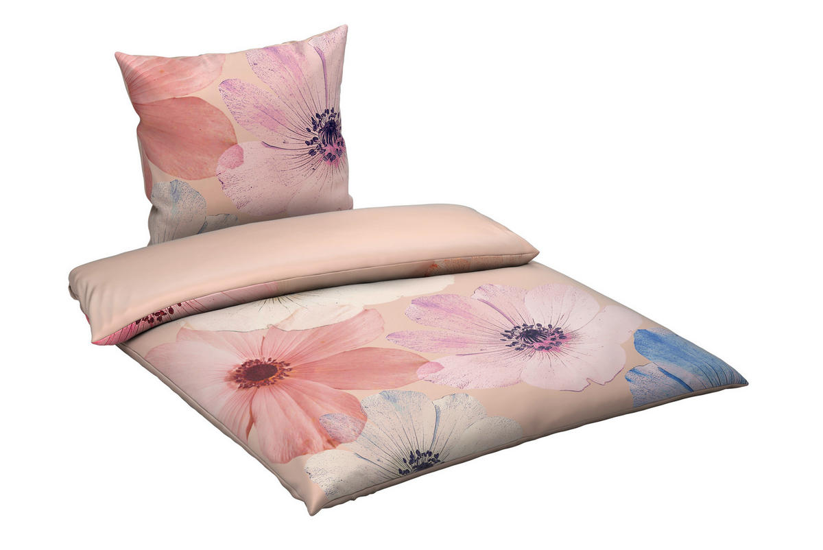 WENDEBETTWÄSCHE Satin 155/220 cm  - Beige, Textil (155/220cm) - Bio:Vio