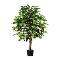 KUNSTPFLANZE Ficus Benjamina 120 cm  - Schwarz/Braun, Design, Naturmaterialien/Kunststoff (120cm) - P & B