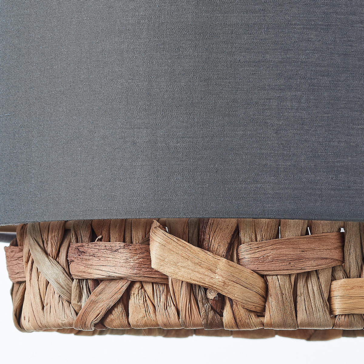 PENDELLEUCHTE  - Beige/Grau, Natur, Holz/Textil (120/110/25cm) - Brilliant