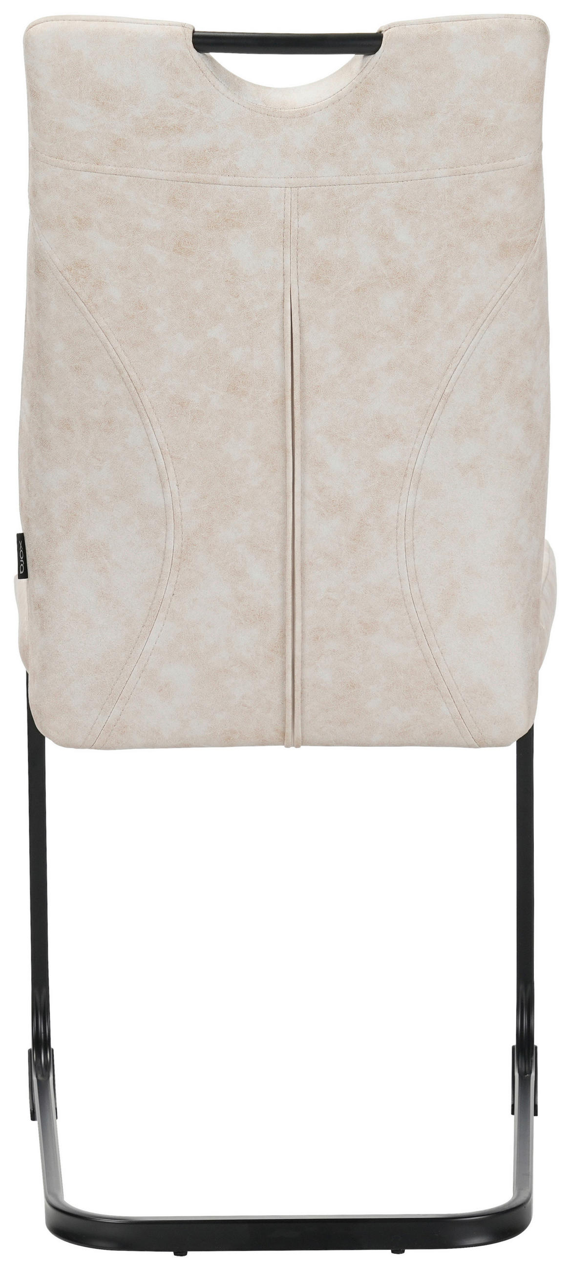 SCHWINGSTUHL   Mikrofaser  - Beige/Schwarz, Design, Textil/Metall (43/97/57cm) - Xora