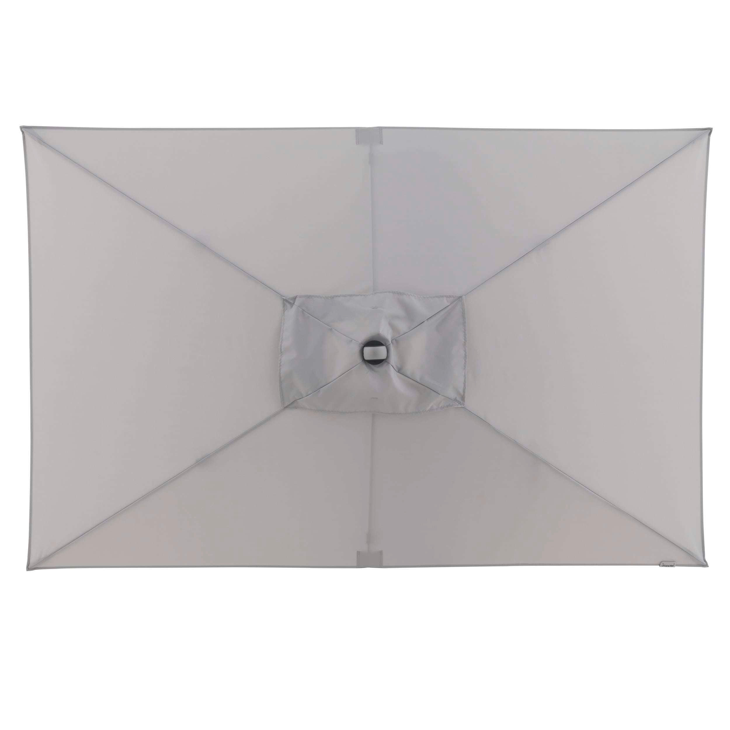 SONNENSCHIRM 210x140 cm Hellgrau  - Silberfarben/Hellgrau, Design, Textil/Metall (220/140cm) - Doppler
