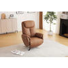 MASSAGESESSEL in Lederlook Braun  - Chromfarben/Braun, Design, Leder/Textil (79/110/85cm) - Livetastic