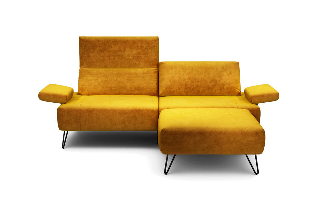 Sensoo 2,5-Sitzer Cosy Gelb 204-234x85x86-94 cm