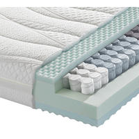TASCHENFEDERKERNMATRATZE 1 FOUR ME, MODELL 3 90/210 cm Höhe ca. 22 cm  - Weiss, Basics, Textil (90/210cm) - Dieter Knoll