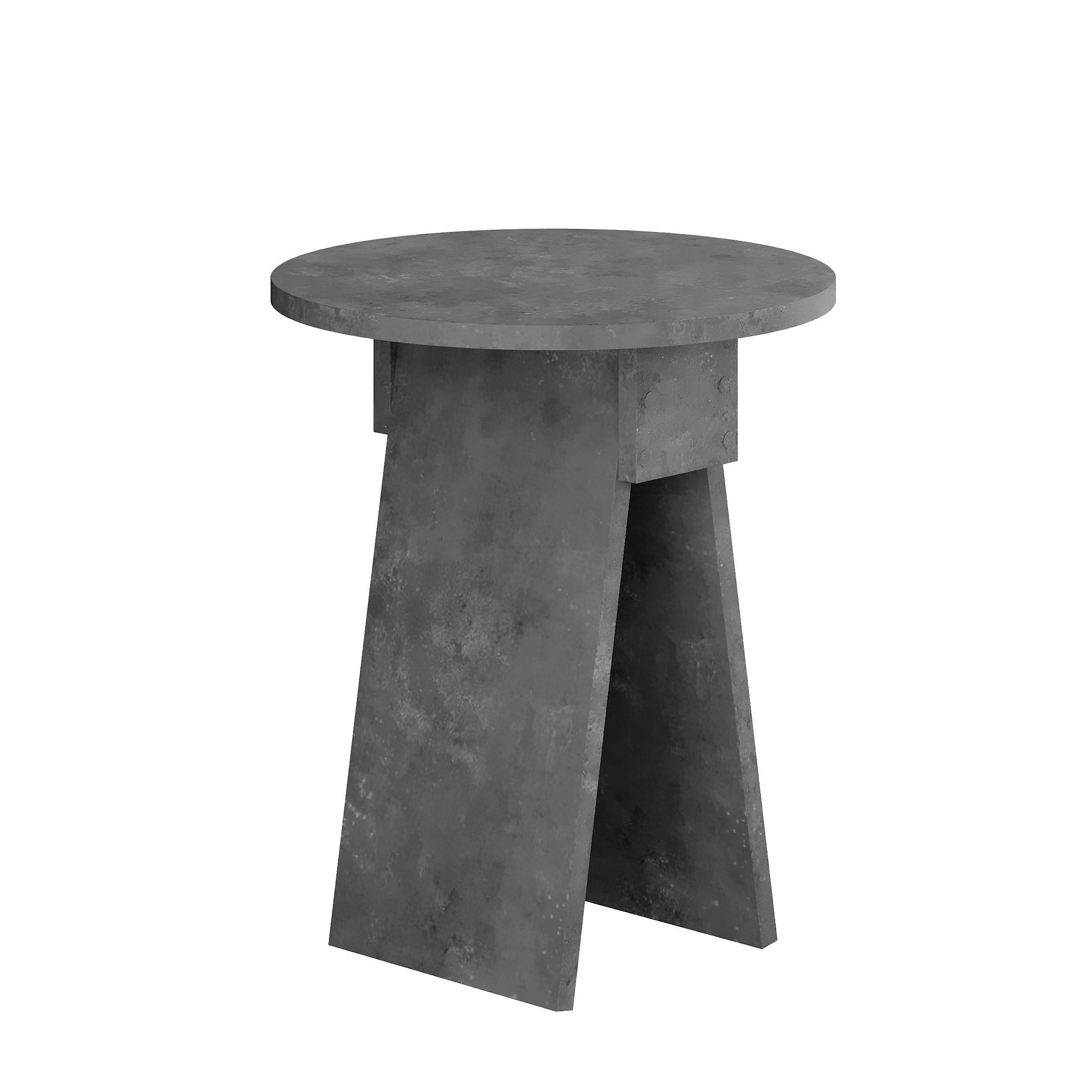 BEISTELLTISCH Grau rund  - Grau, Design, Holzwerkstoff (42/50cm) - Livetastic