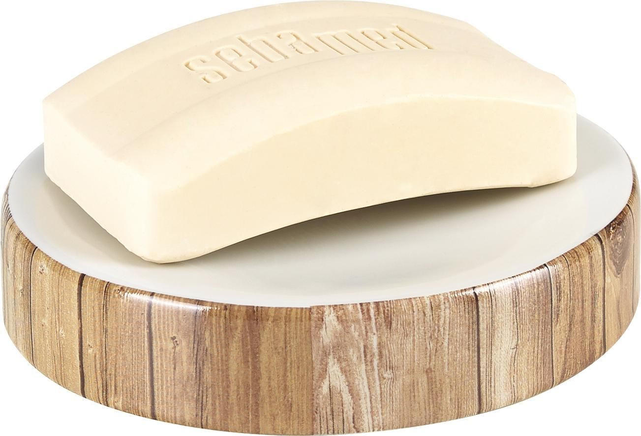 SAVONIERĂ ceramică  - maro/alb, Design, ceramică (12,4/2,5/12,4cm) - Sadena