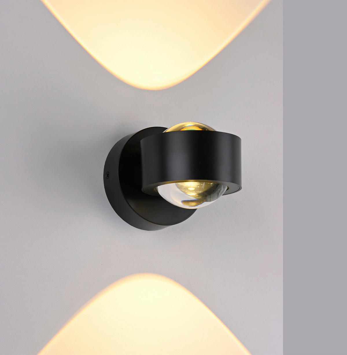 LED-WANDLEUCHTE SW CHIA 12,4/9/9 cm   - Schwarz, Design, Kunststoff/Metall (12,4/9/9cm) - Schöner Wohnen