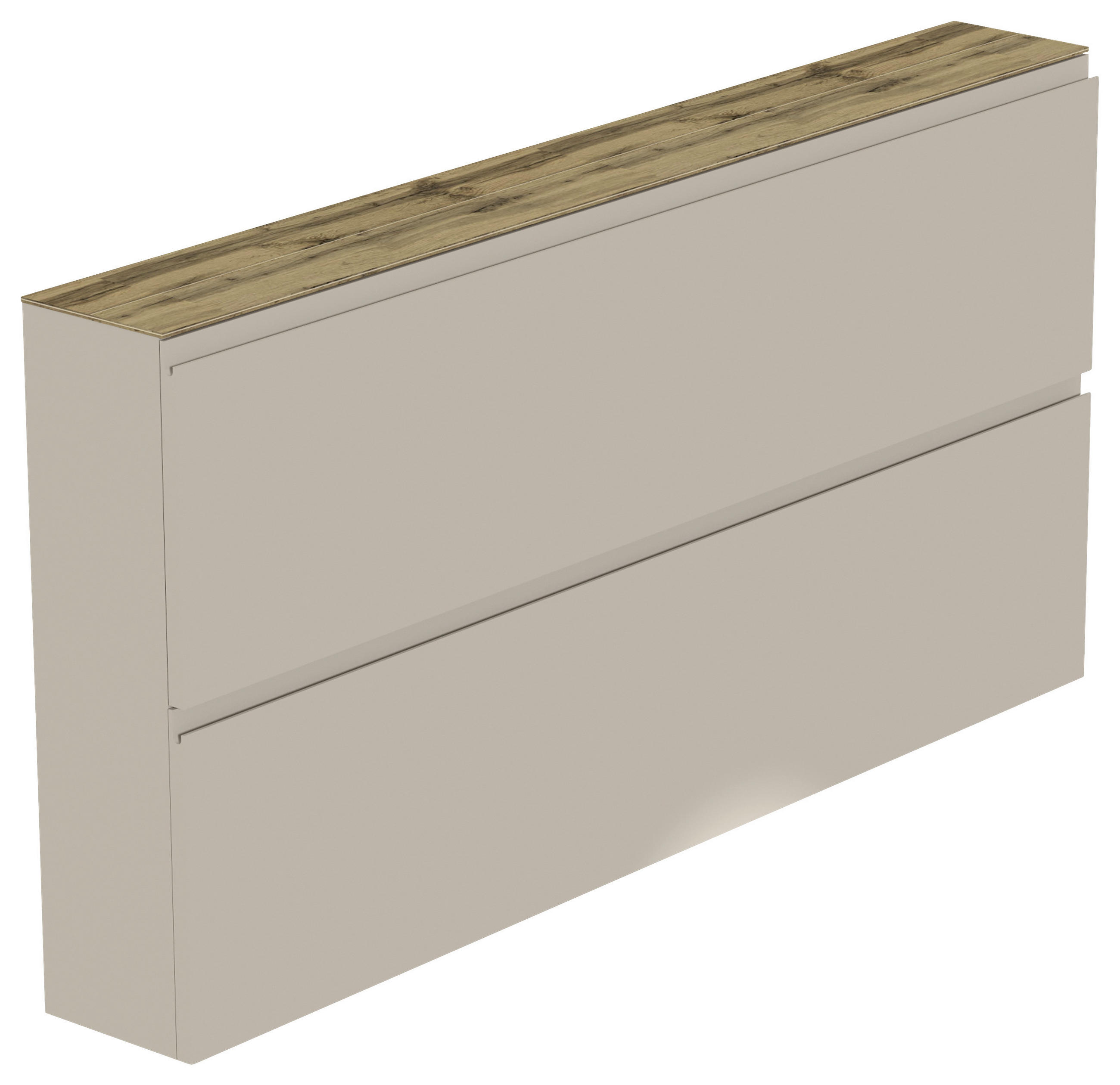 SCHUHKIPPER - Sandfarben/Eichefarben, Design, Holzwerkstoff (160/81/22cm) - Moderano