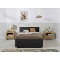Pat Tapițat, 120/200 cm, antracit - antracit, Modern, plastic/lemn (120/200cm) - Livetastic