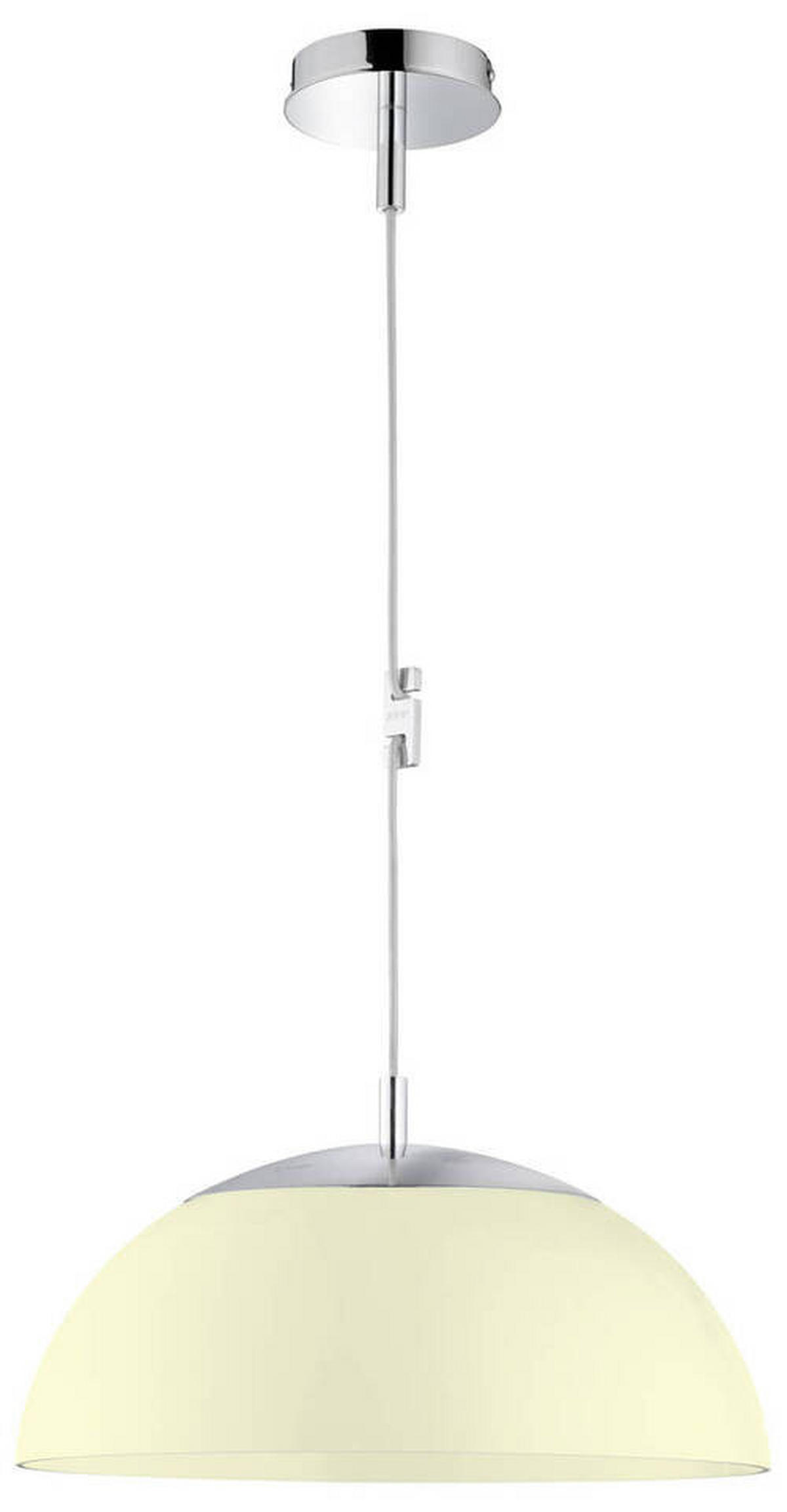 HÄNGELEUCHTE 45/170 cm  - Chromfarben/Weiß, Basics, Glas/Kunststoff (45/170cm) - Globo