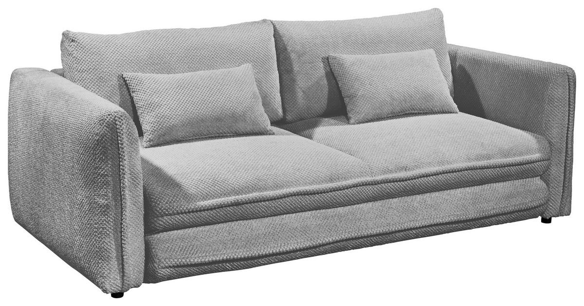 SCHLAFSOFA in Mikrovelours Grau  - Schwarz/Grau, Konventionell, Kunststoff/Textil (237/94/117cm) - MID.YOU