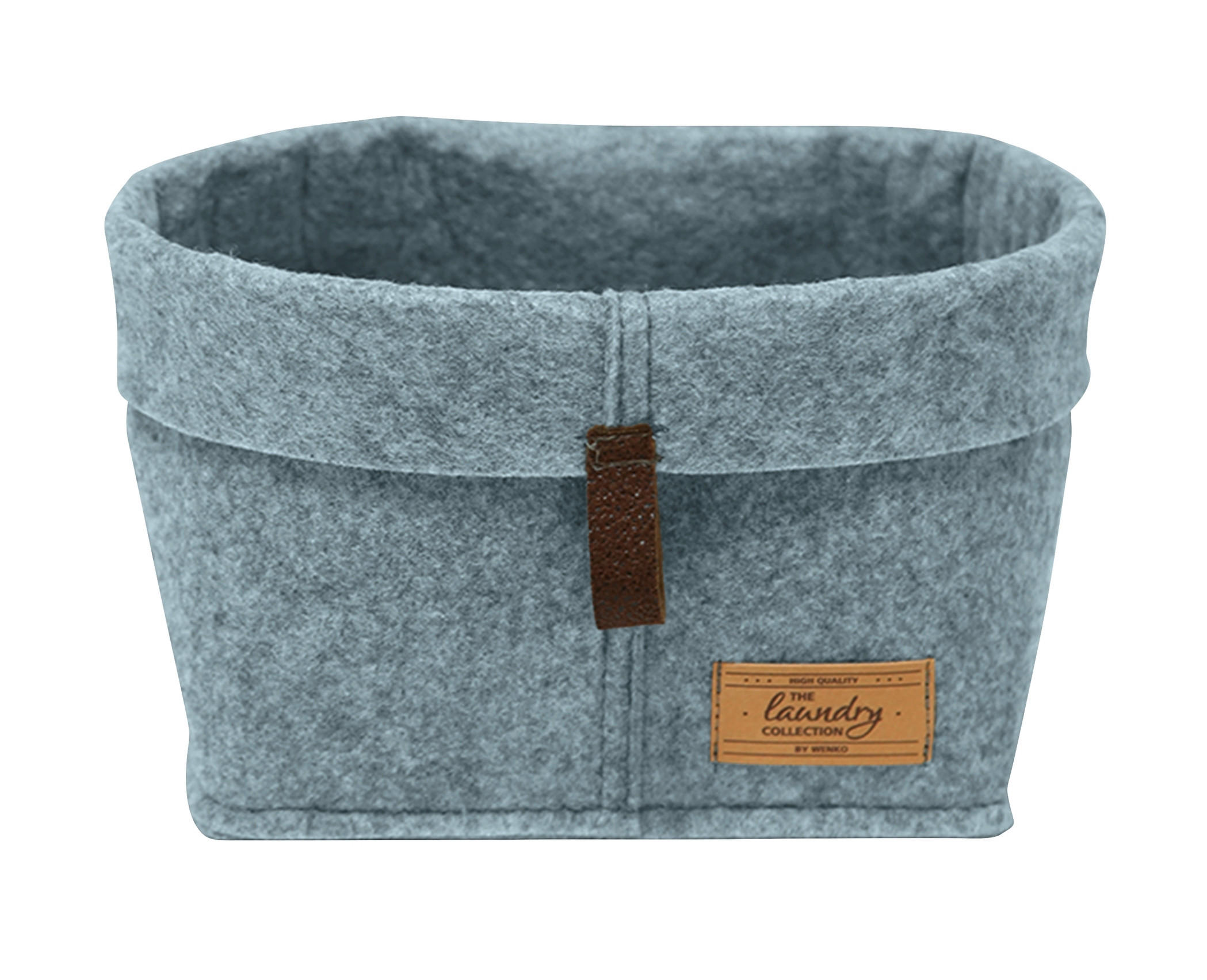 AUFBEWAHRUNGSKÖRBCHEN  - Dunkelbraun/Grau, KONVENTIONELL, Textil (18/13/12cm) - Wenko