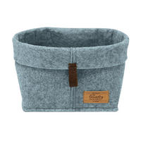 AUFBEWAHRUNGSKÖRBCHEN  - Dunkelbraun/Grau, KONVENTIONELL, Textil (18/13/12cm) - Wenko