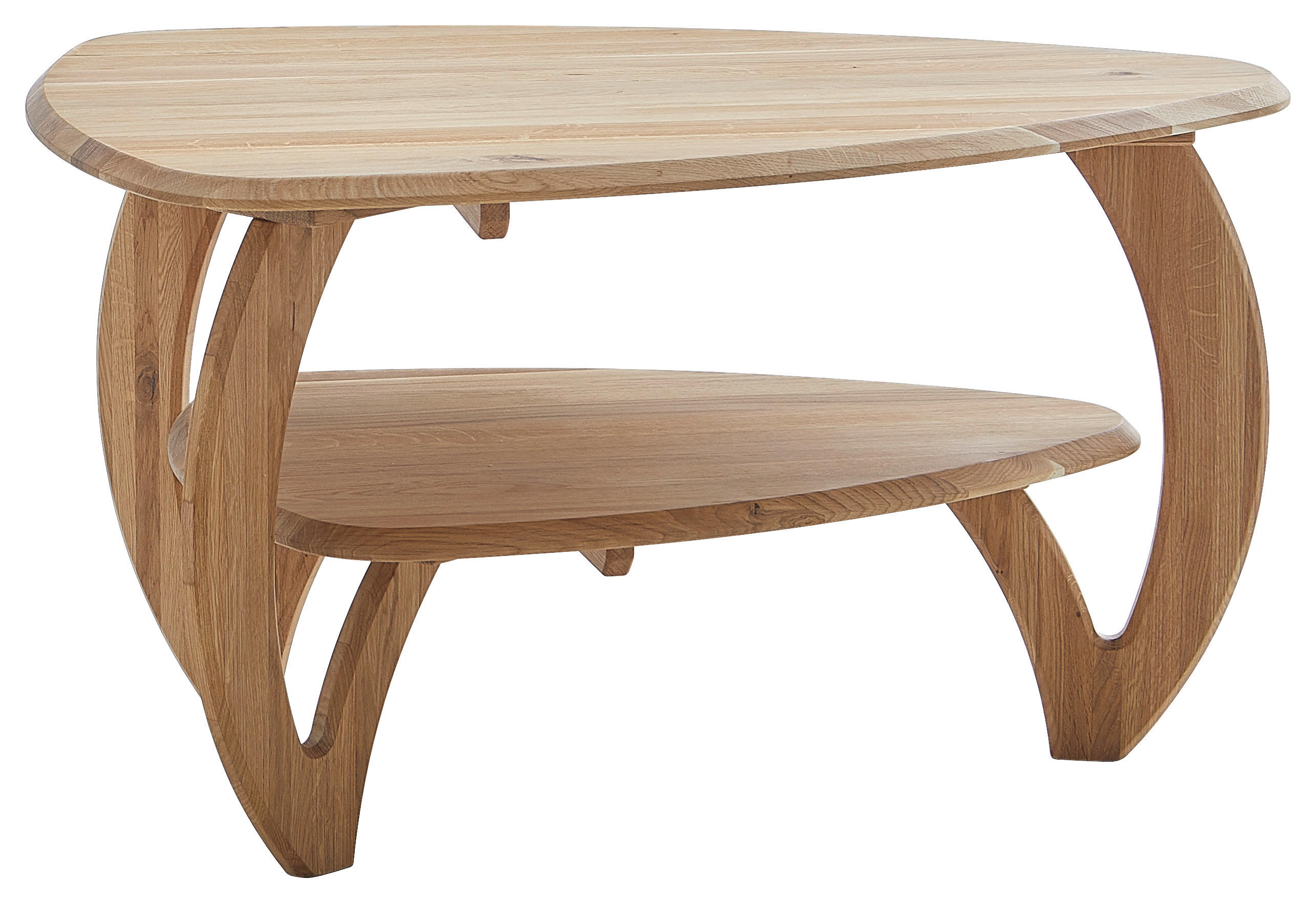 COUCHTISCH Wildeiche massiv 90/60/50 cm Freiform Eichefarben  - Eichefarben, KONVENTIONELL, Holz (90/60/50cm) - Linea Natura