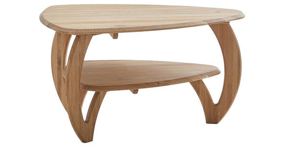 COUCHTISCH Wildeiche massiv 90/60/50 cm Freiform Eichefarben  - Eichefarben, KONVENTIONELL, Holz (90/60/50cm) - Linea Natura