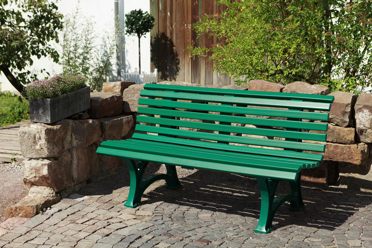 GARTENBANK 150/80/64 cm   - Grün, Basics, Kunststoff (150/80/64cm) - Modante