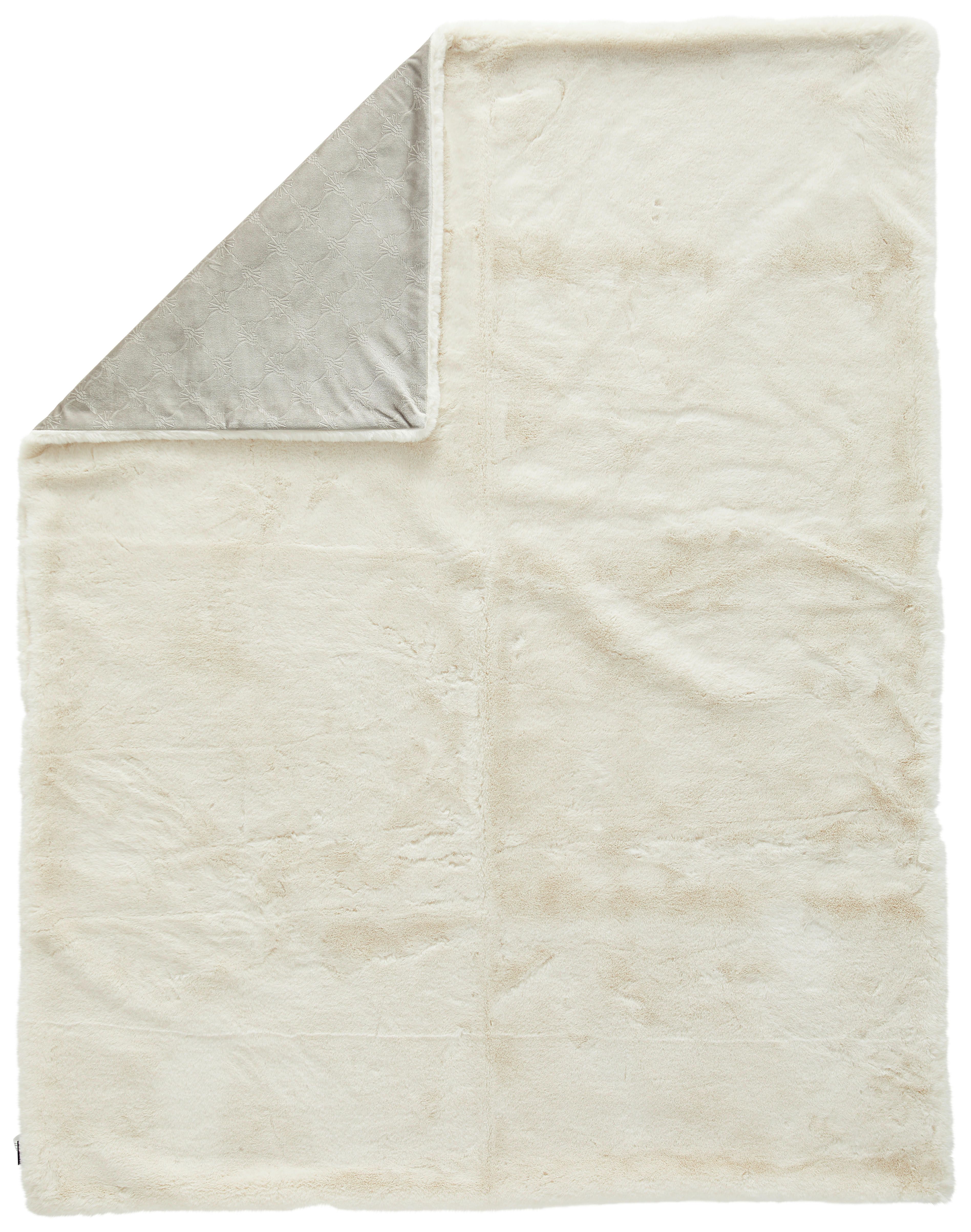 PLAID Smooth 130/170 cm Creme, Weiß  - Creme/Weiß, Design, Textil (130/170cm) - Joop!