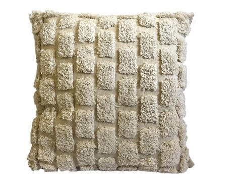PRYDNADSKUDDE    - vit/cremefärgad, Design, textil (45/45cm)