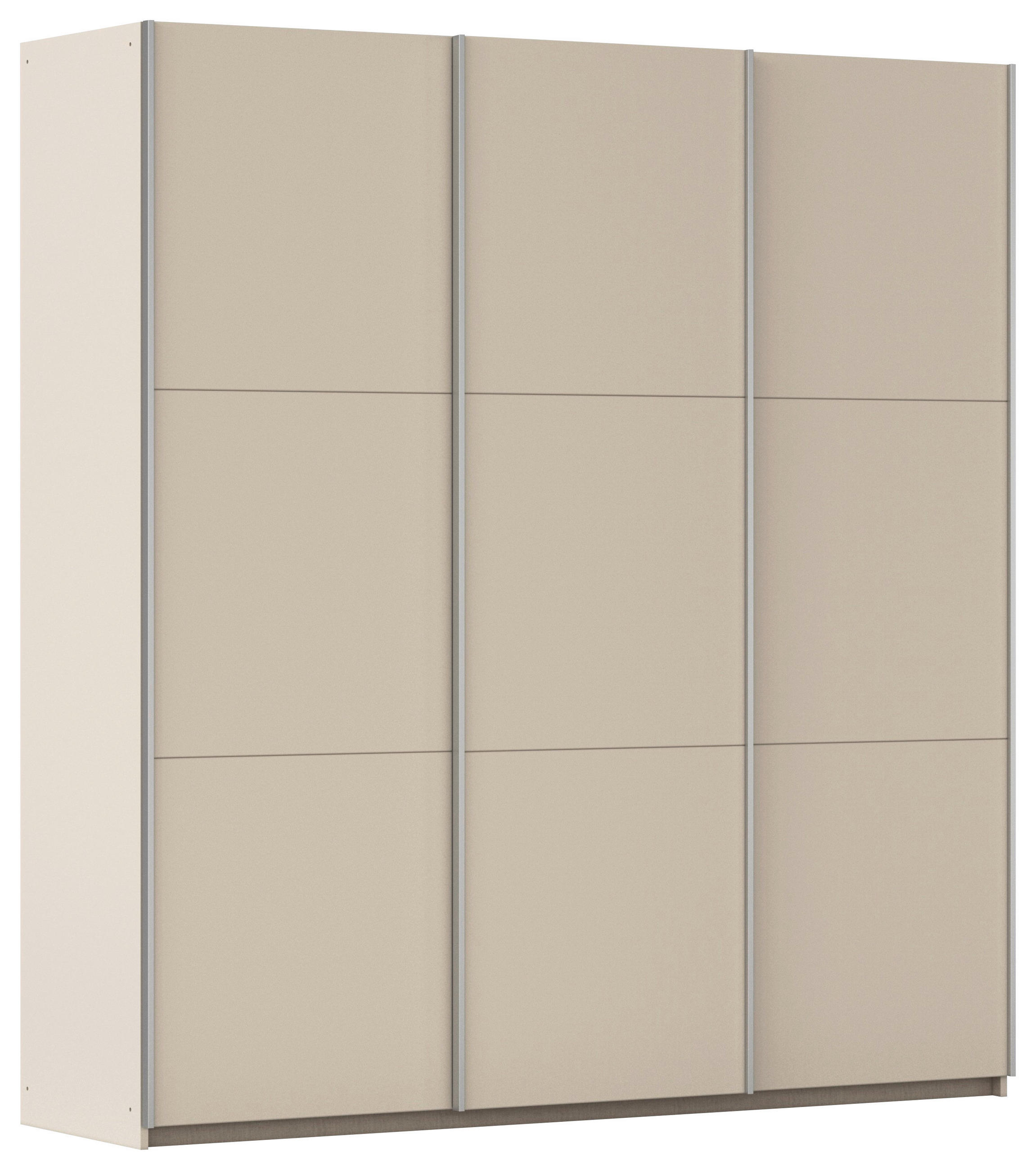 SCHWEBETÜRENSCHRANK 196/210/59 cm,  in Champagner, 3 Tür(en)  - Champagner, Trend, Holzwerkstoff/Metall (196/210/59cm) - Rauch Möbel