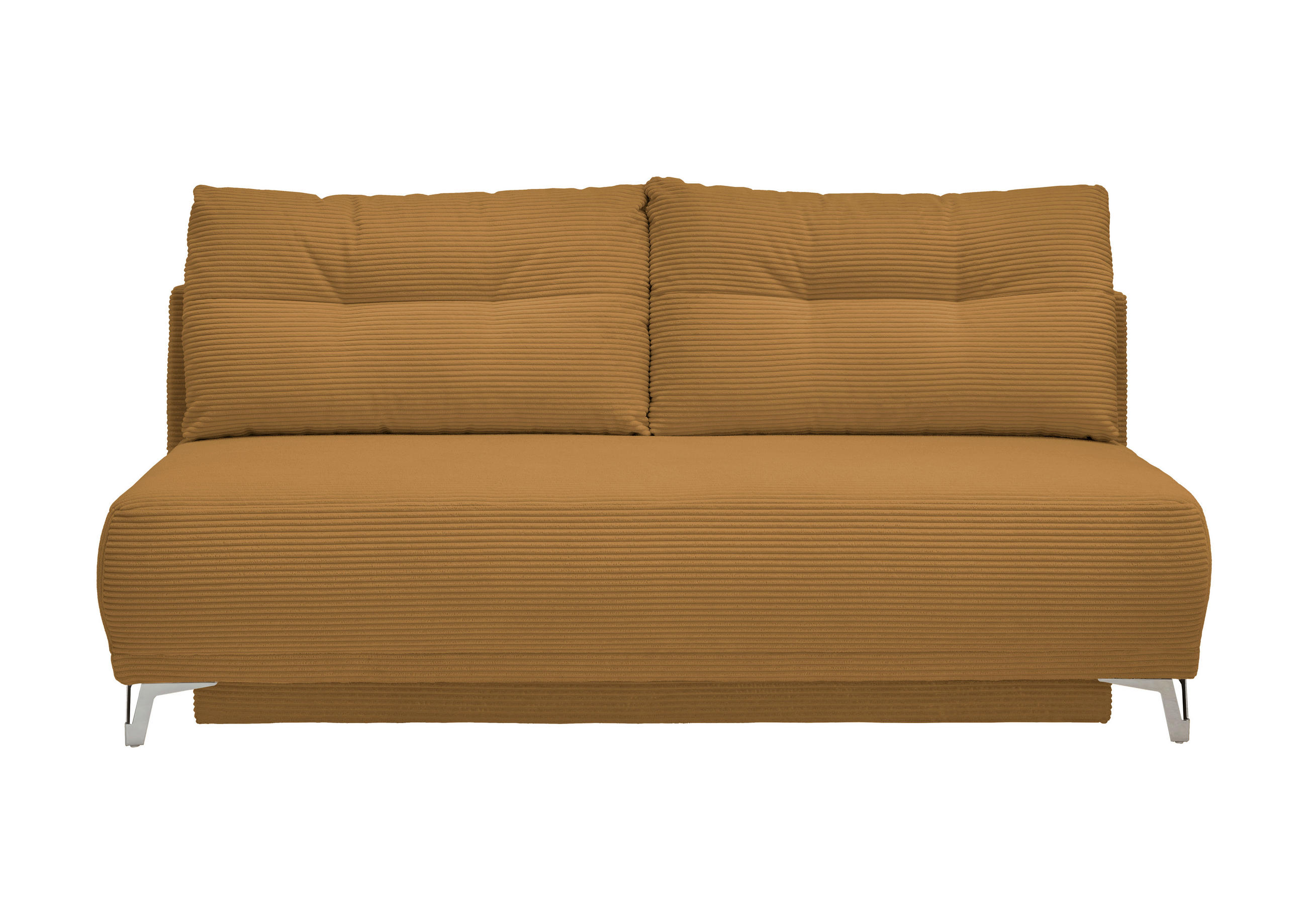 SCHLAFSOFA Cord Goldfarben  - Chromfarben/Goldfarben, MODERN, Textil/Metall (198/90/100cm) - Livetastic