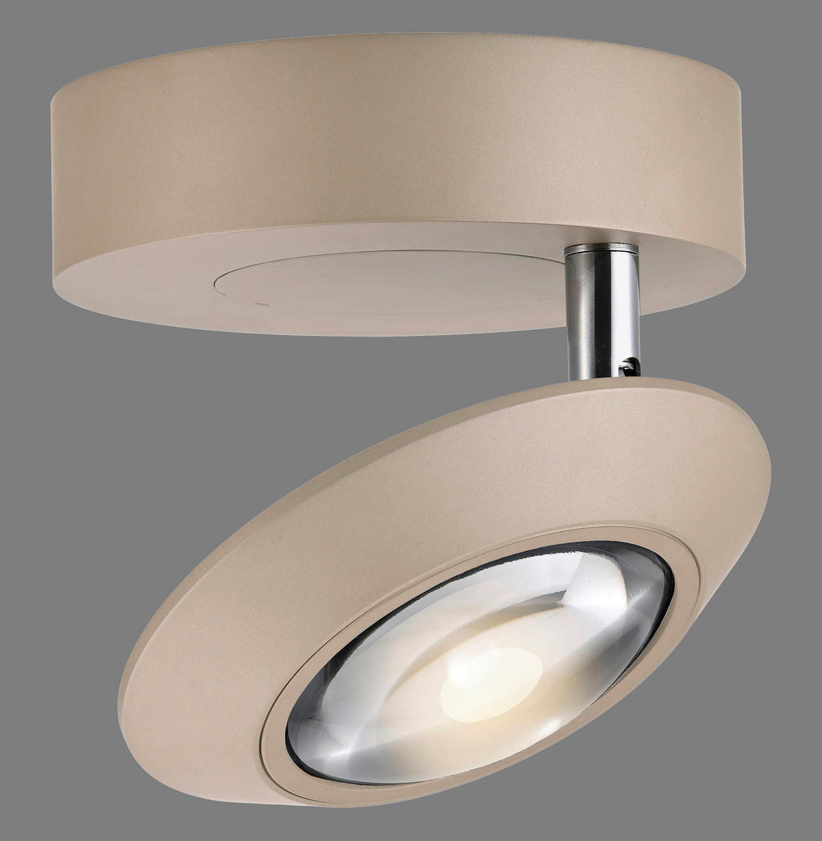 LED-DECKENLEUCHTE Oculis 26/21/20 cm   - Bronzefarben, MODERN, Glas/Kunststoff (26/21/20cm) - Neuhaus PURE