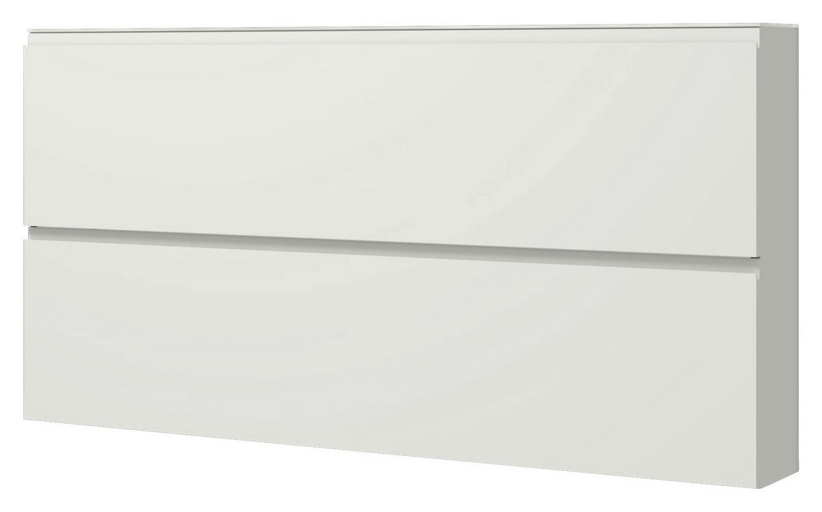 GARDEROBE 4-teilig  in 170/185/33 cm  - Weiss, Design, Glas/Holzwerkstoff (170/185/33cm) - Moderano