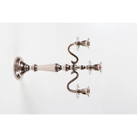 GYERTYATARTÓ - nikkel, Design, fém (26,5/38/10,5cm) - Ambia Home