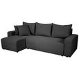 ECKSOFA inkl. Funktion Dunkelgrau Cord  - Dunkelgrau/Schwarz, Design, Kunststoff/Textil (248/146cm) - Xora