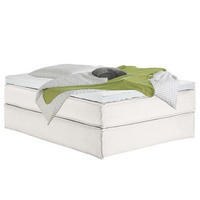 BOXSPRINGBETT 140/200 cm  in Creme  - Creme/Schwarz, Design, Textil (140/200cm) - home24