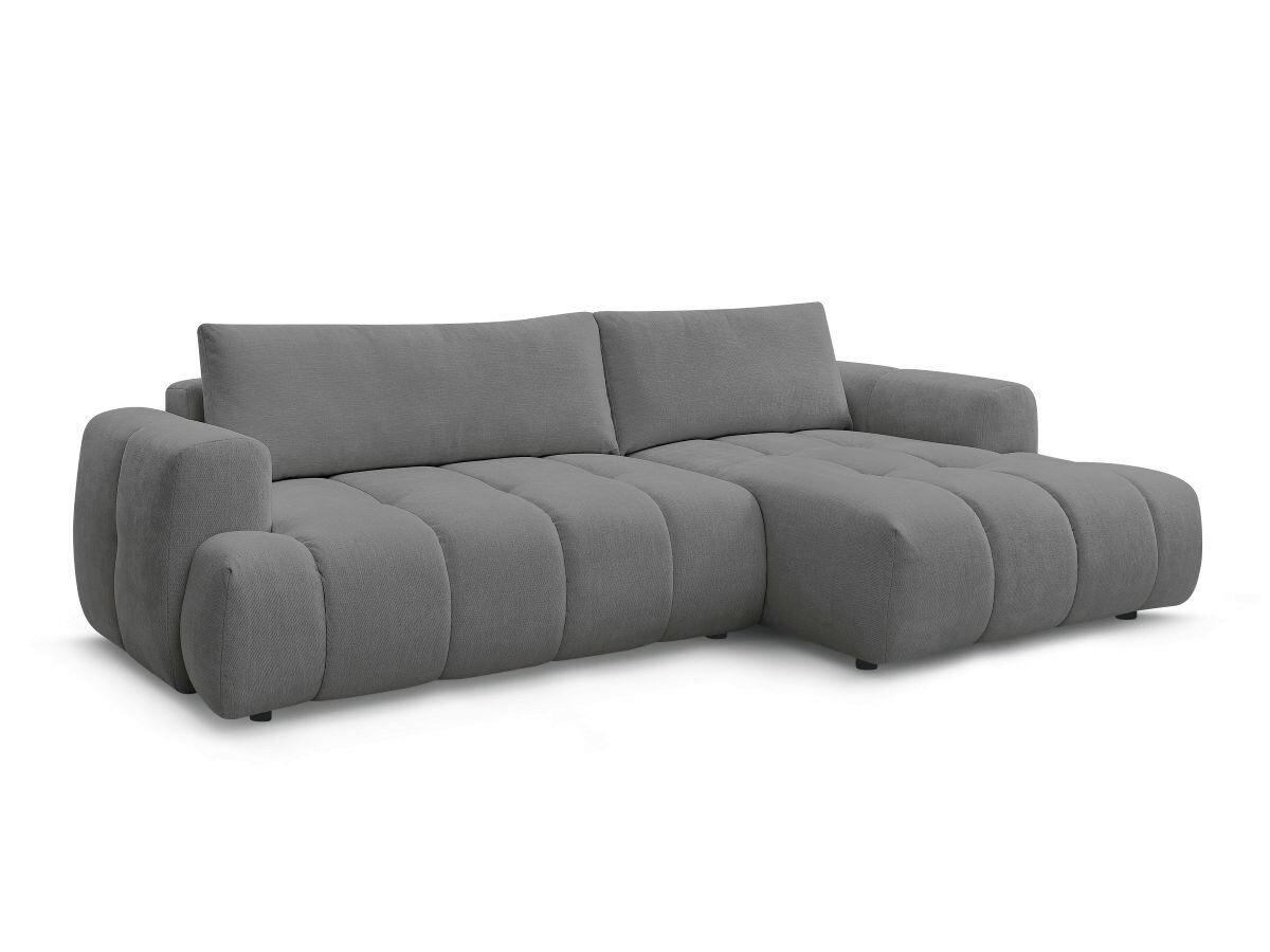 ECKSCHLAFSOFA FUJI Leinenoptik Dunkelgrau  inkl.  - Dunkelgrau/Schwarz, MODERN, Kunststoff/Textil (292/160cm)