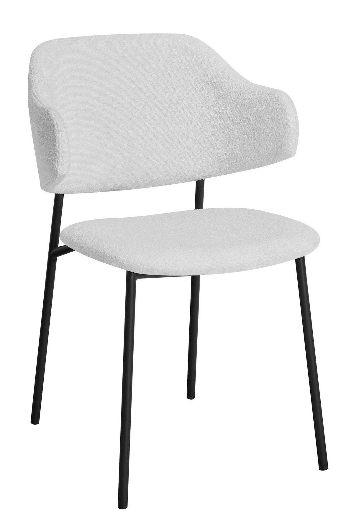 SADA STOLIČIEK S PODRÚČKAMI 2 kus - čierna/biela, Modern, kov/textil (54/83/59cm) - Livetastic