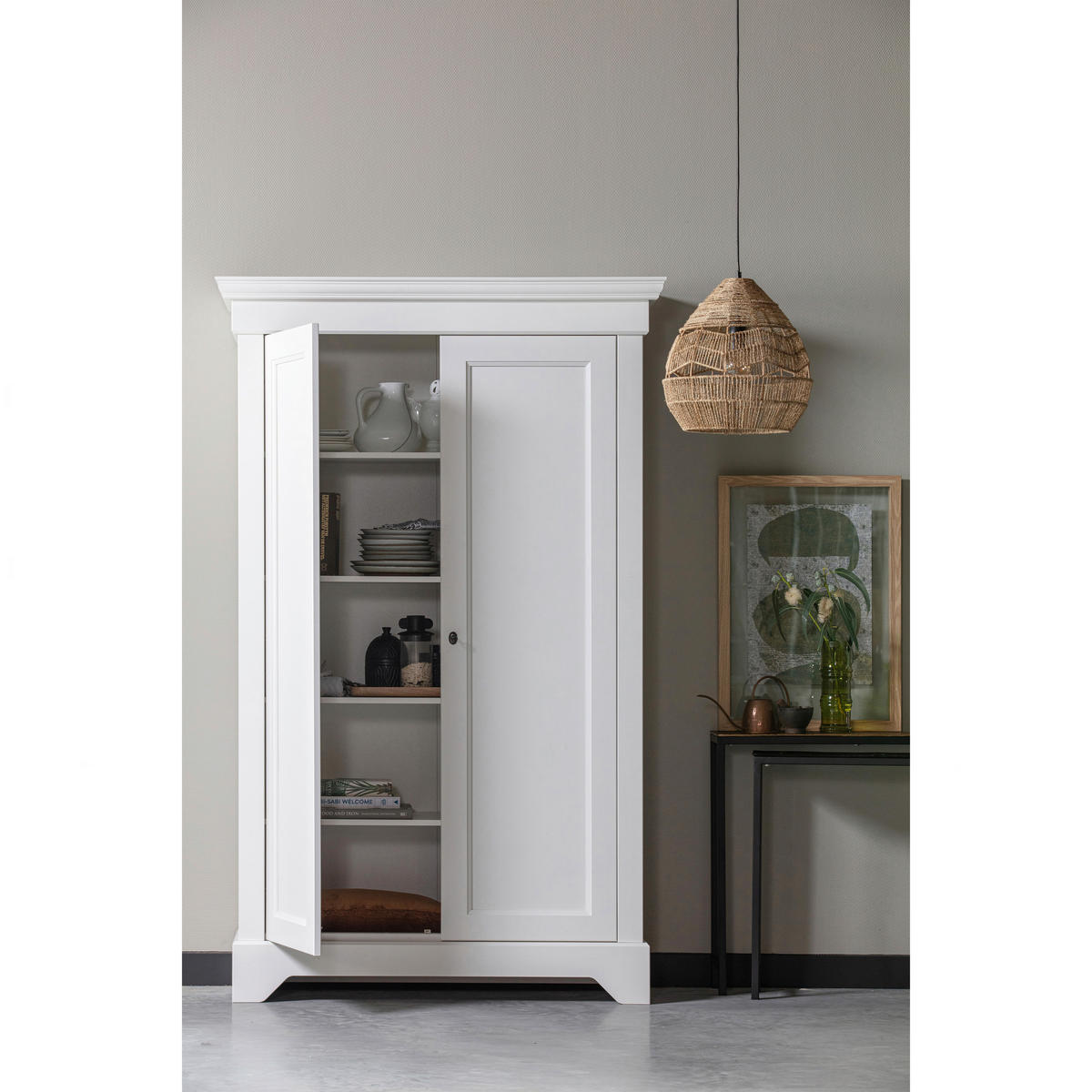 KOMMODE Isabel, 118/191/47 cm,  - Weiß, Design, Holz/Metall (118/191/47cm) - Livetastic