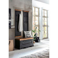 GARDEROBE 3-teilig  in 85/155/40 cm  - Schwarz/Honig, Design, Holz/Holzwerkstoff (85/155/40cm) - MID.YOU