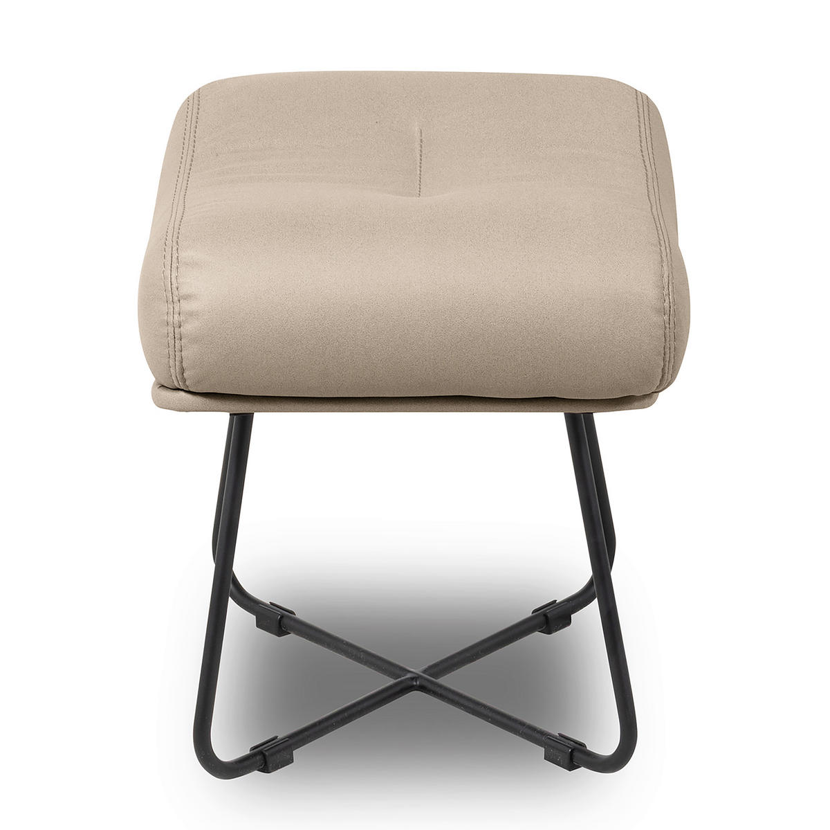 SESSELSET in Lederlook Beige  - Beige, Design, Textil/Metall (67/87/74cm) - Livetastic