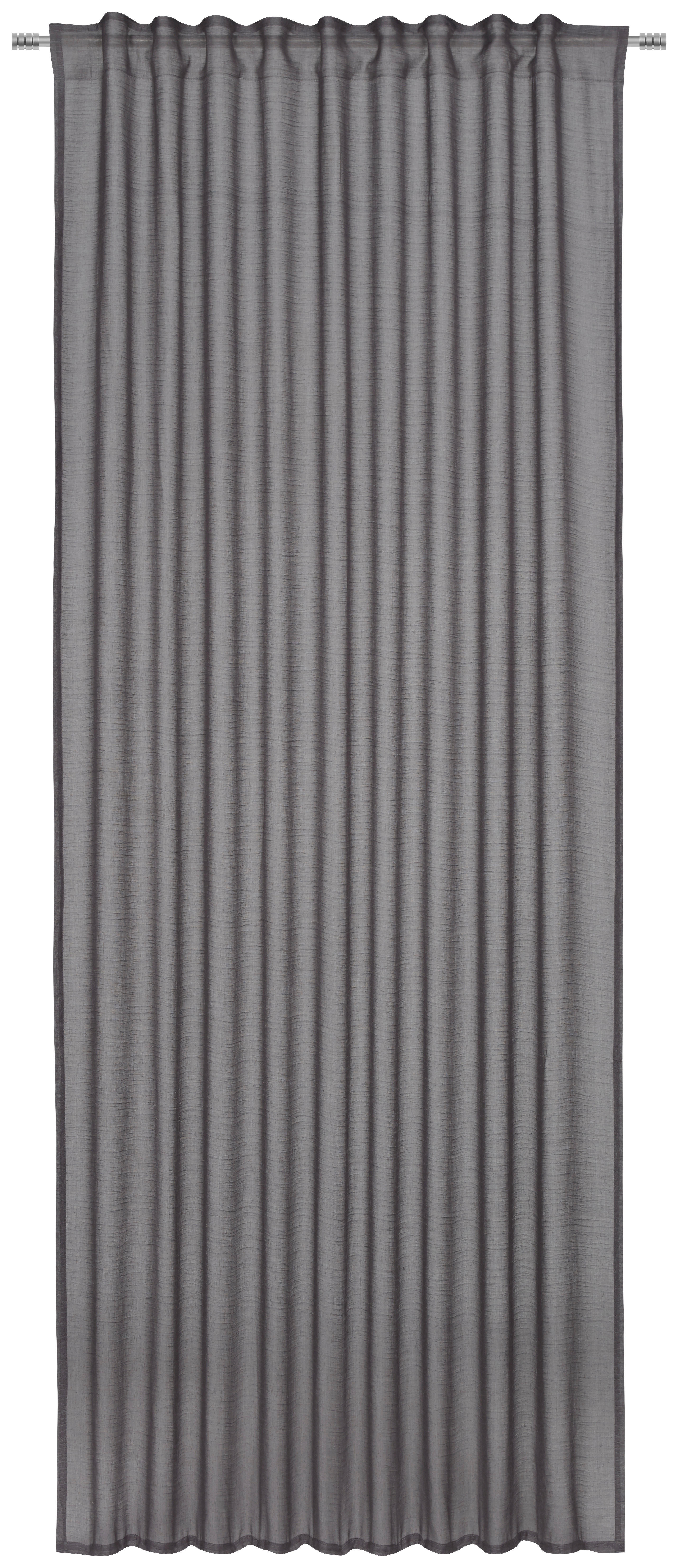FERTIGVORHANG OSKAR halbtransparent 140/245 cm   - Grau, Basics, Textil (140/245cm) - Esposa