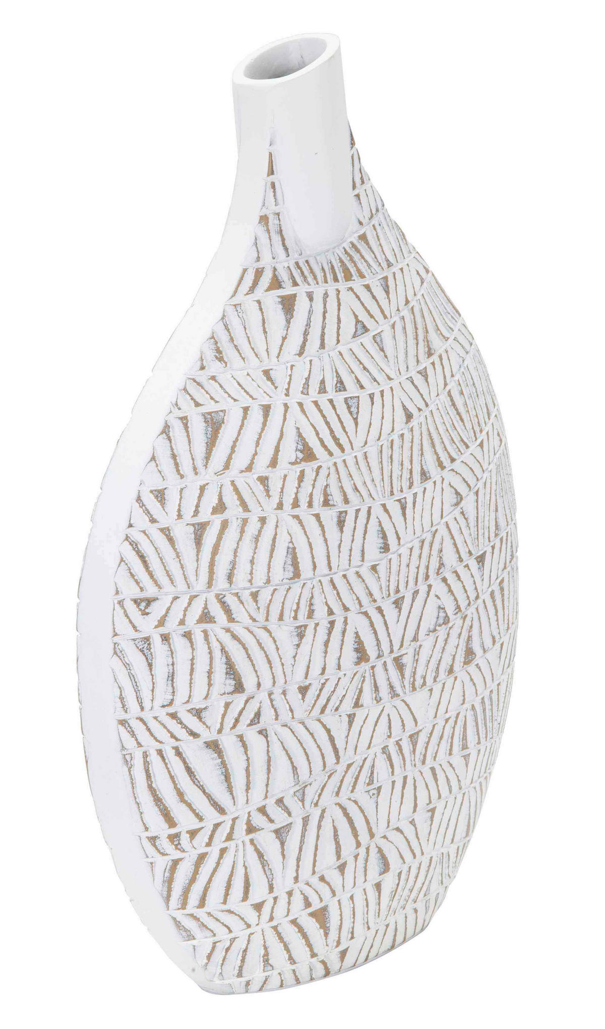 Vase Polyresin Nairobi  - Weiß, Basics, Kunststoff (30.5/46.5/11.5cm)