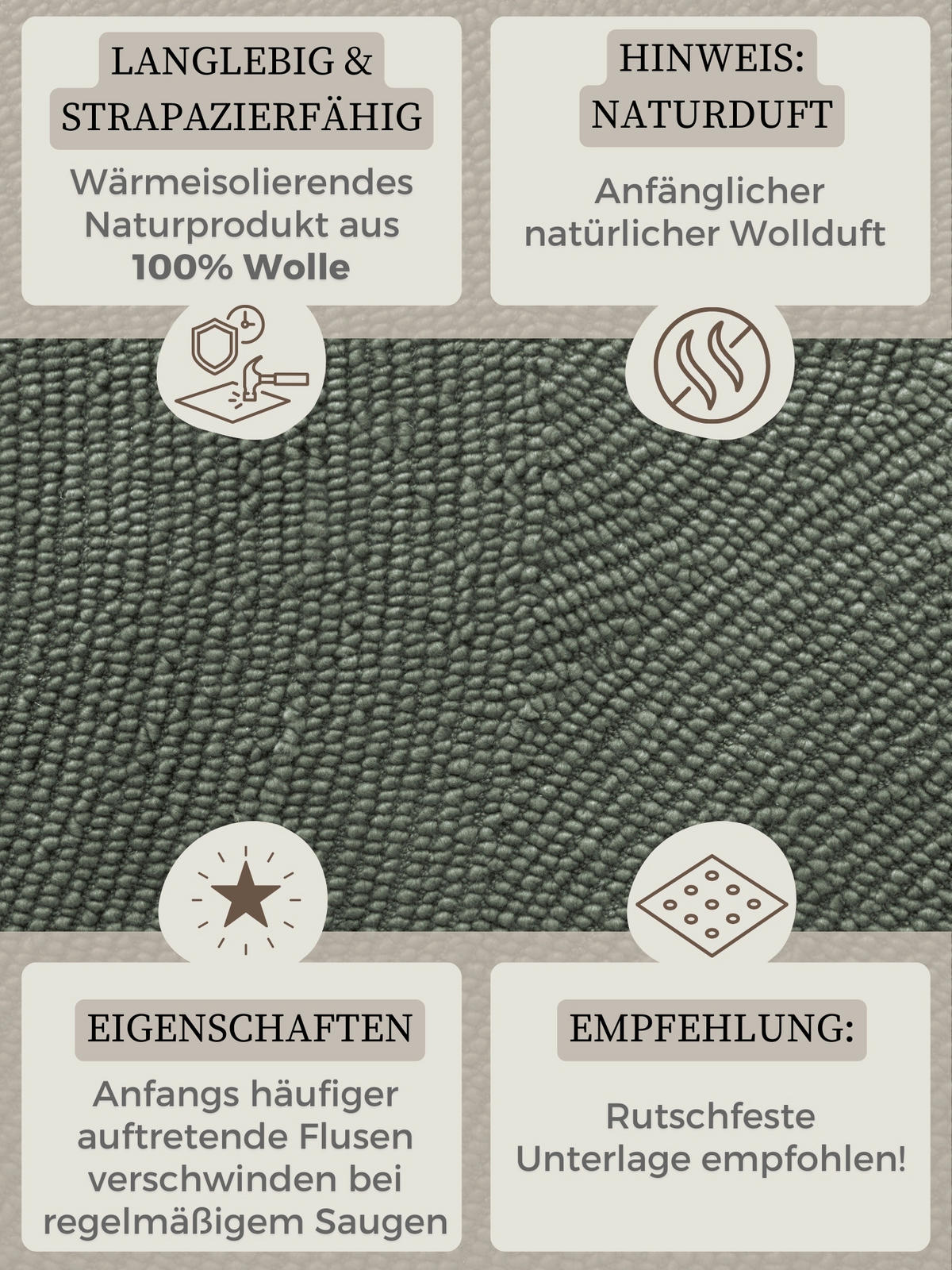 LÄUFER 80/200 cm Calmio  - Dunkelgrün, Basics, Textil (80/200cm) - Hanse Home